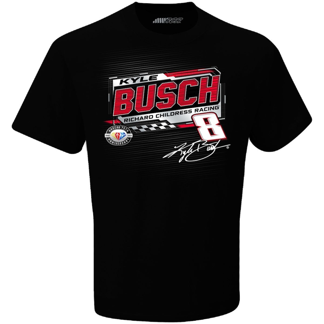 Richard Childress Racing Team Collection Men's Richard Childress Racing Team Collection Black Kyle Busch 2023 NASCAR Cup Series Schedule T-Shirt - Image 3 of 4