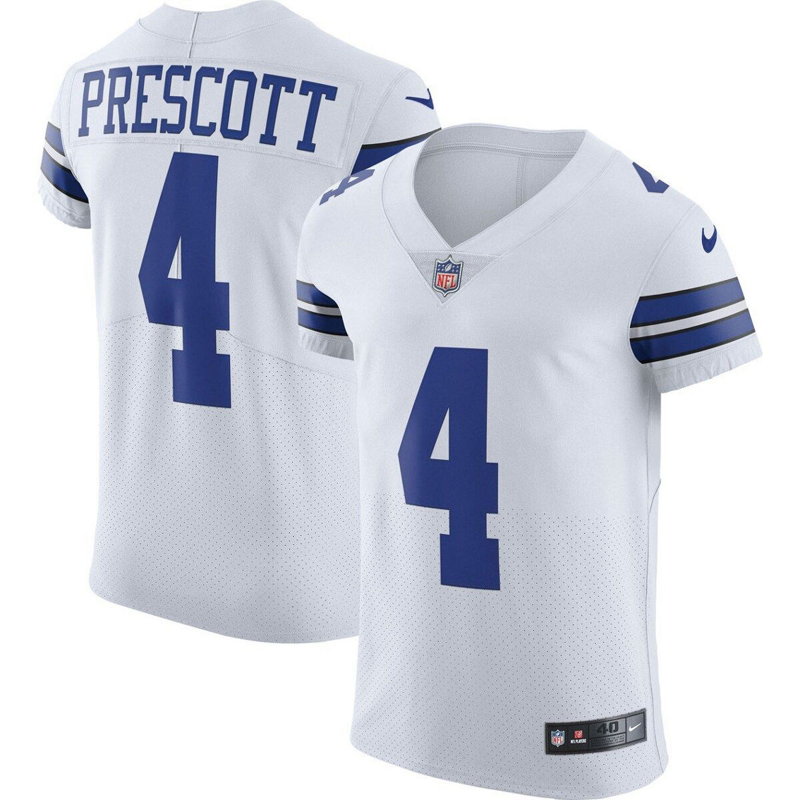 Nike Men's Dak Prescott White Dallas Cowboys Vapor Elite Player Jersey - Image 2 of 4