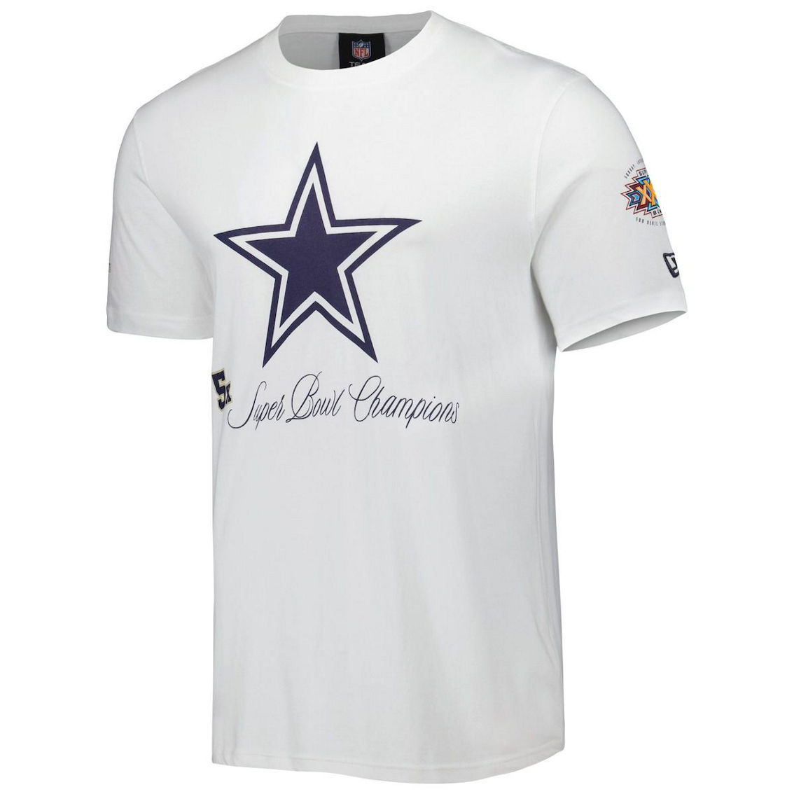 New Era Men's White Dallas Cowboys 5x Super Bowl s T-Shirt - Image 3 of 4