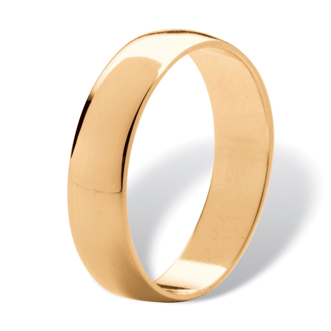 Polished Wedding Band in 14k Gold Plated Sterling Silver (5mm) - Image 2 of 5