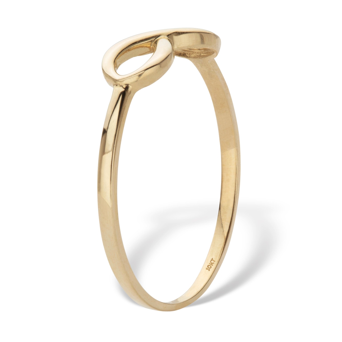 Stackable Infinity Ring Band Solid 10K Yellow Gold - Image 2 of 5