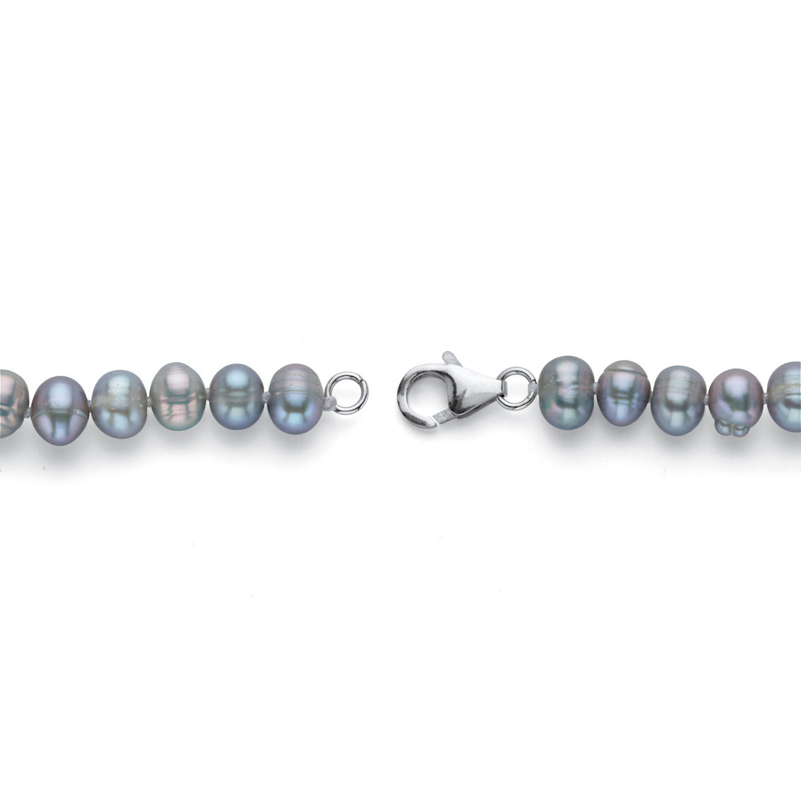 PalmBeach Genuine Cultured Grey Pearl Silvertone Jewelry Set 18