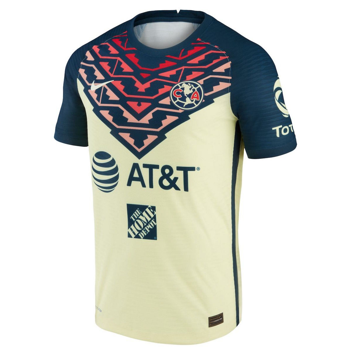 Nike Men's Henry Martín Yellow Club America 2021/22 Home Vapor Match Authentic Player Jersey - Image 3 of 4