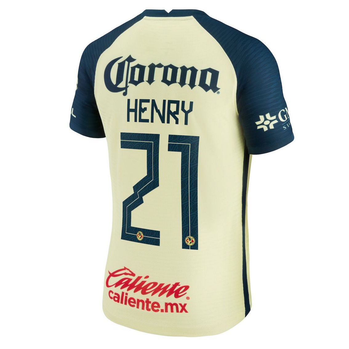 Nike Men's Henry Martín Yellow Club America 2021/22 Home Vapor Match Authentic Player Jersey - Image 4 of 4