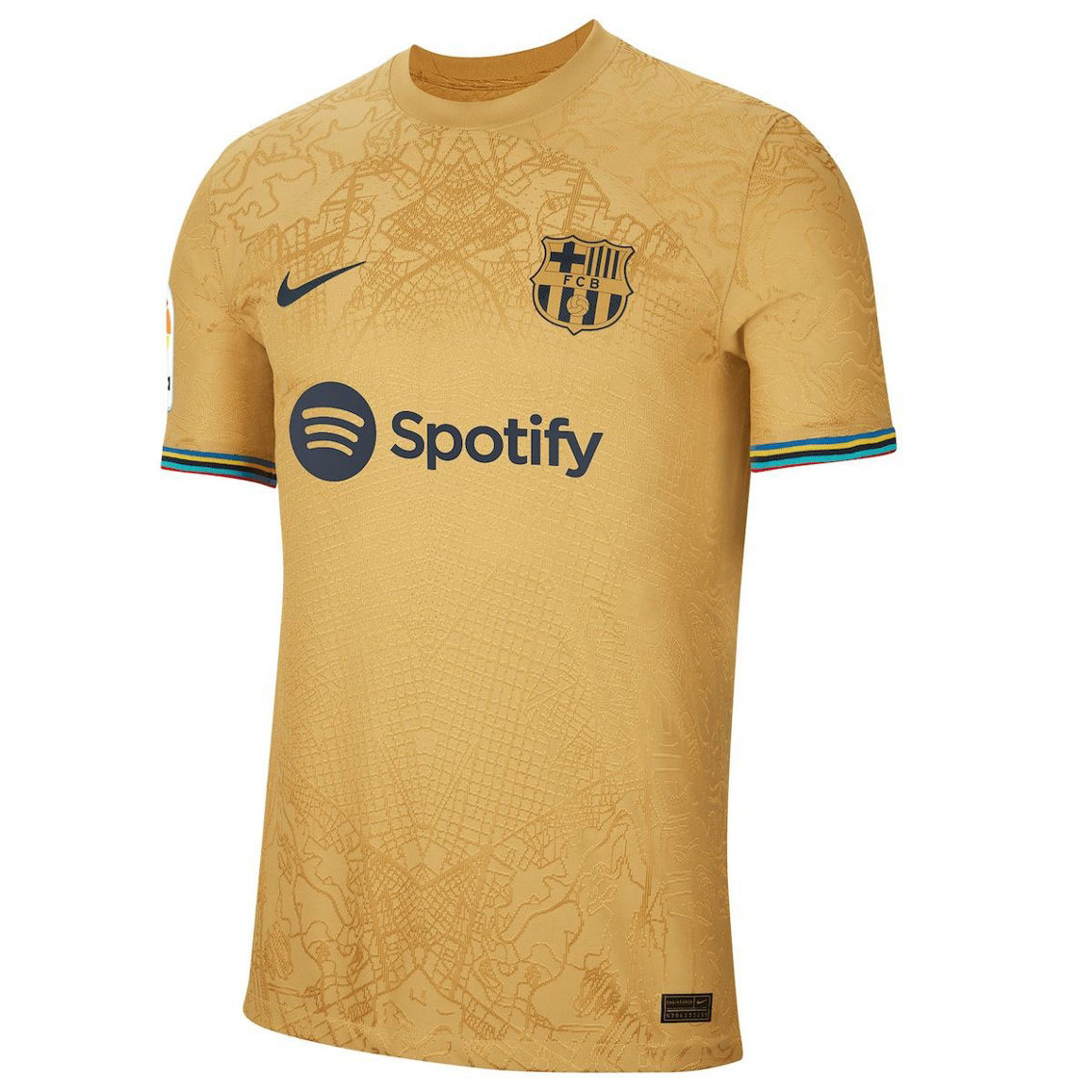 Nike Men's Pedri Gold Barcelona 2022/23 Away Authentic Player Jersey - Image 3 of 4
