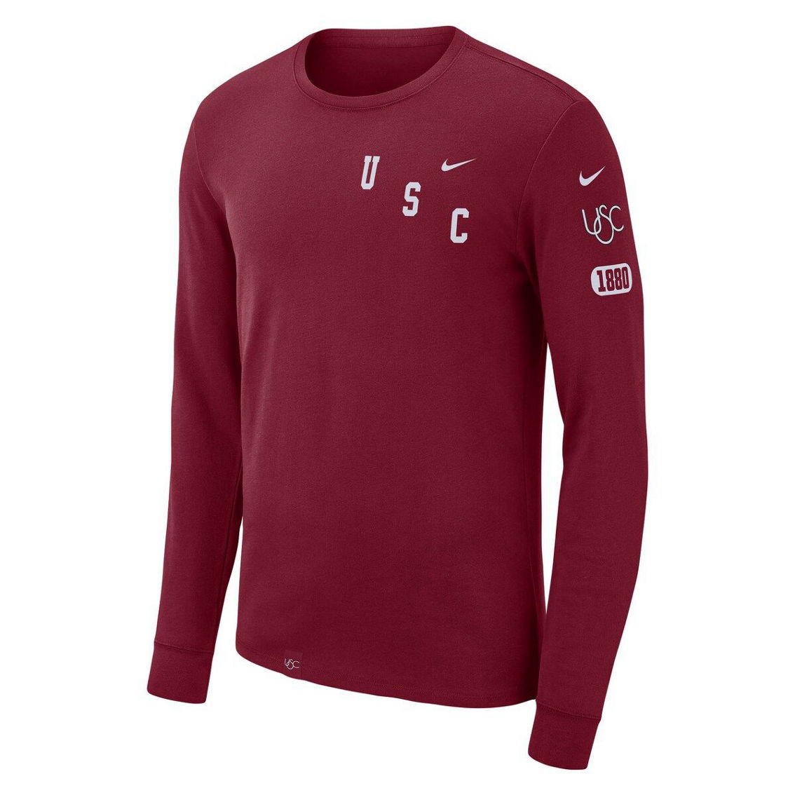 Nike Men's Cardinal USC Trojans Repeat Logo 2-Hit Long Sleeve T-Shirt - Image 3 of 4
