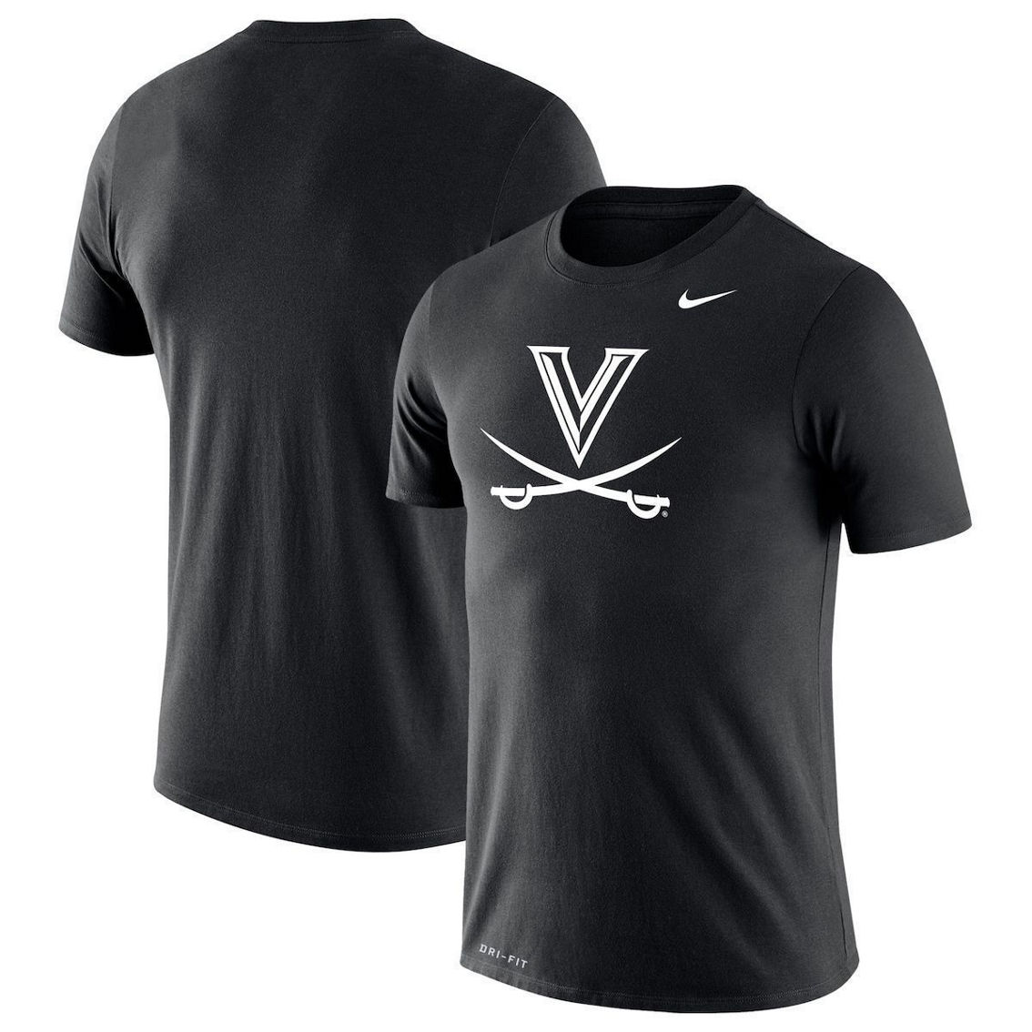 Nike Men's Black Virginia Cavaliers Dark Mode 2.0 Performance T-Shirt - Image 2 of 4