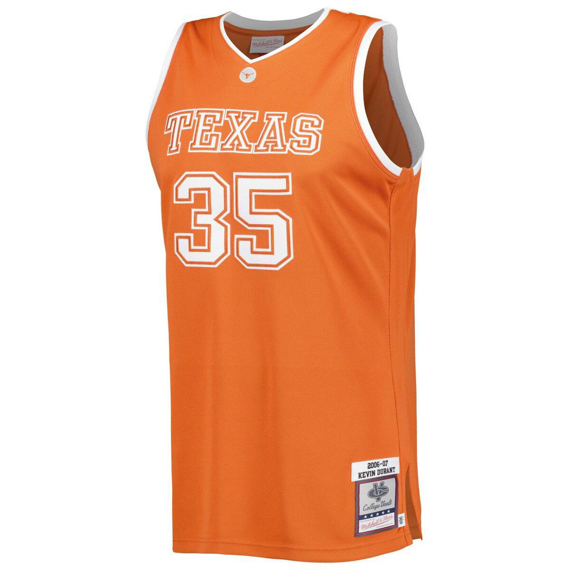 Mitchell & Ness Men's Kevin Durant Texas Orange Texas Longhorns Throwback Jersey - Image 3 of 4