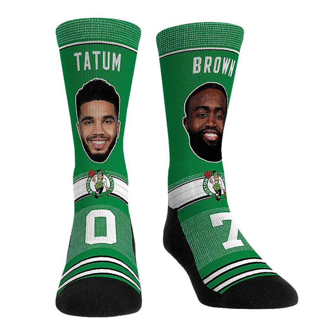 Rock Em Socks Jaylen Brown & Jayson Tatum Boston Celtics Teammates Player Crew Socks - Image 2 of 2
