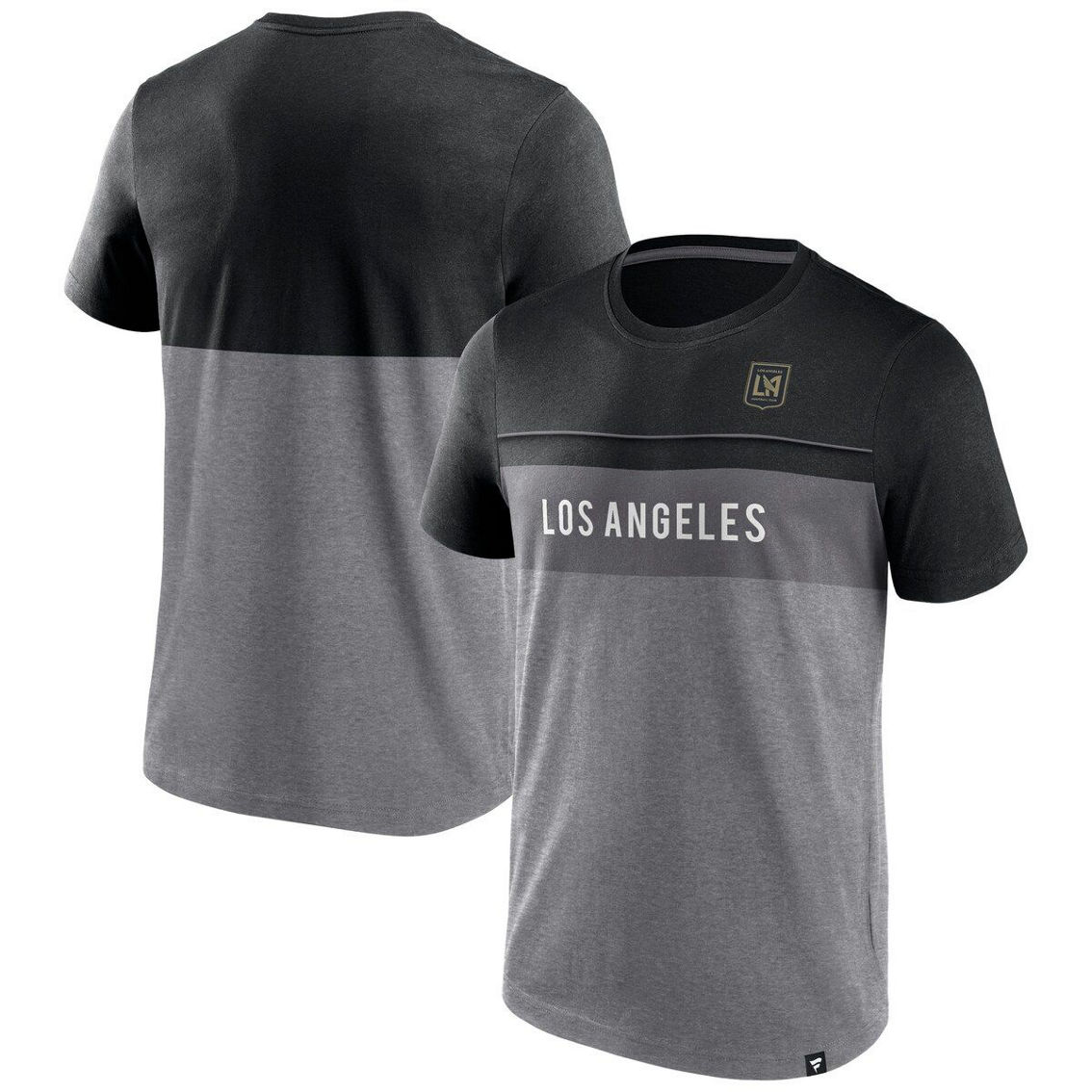 Fanatics Branded Men's Black/Gray LAFC Striking Distance T-Shirt - Image 2 of 4