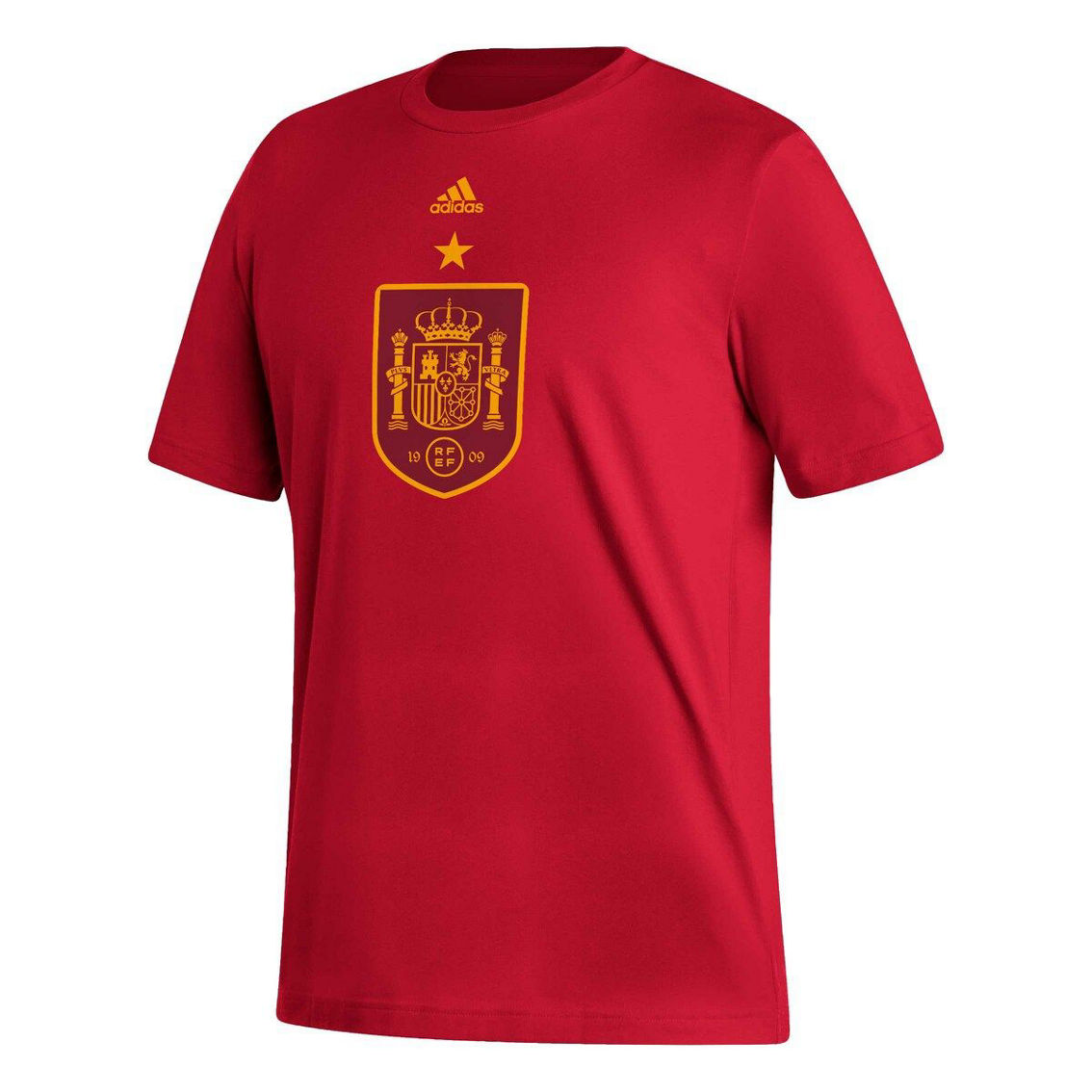 adidas Men's Red Spain National Team Vertical Back T-Shirt - Image 3 of 4