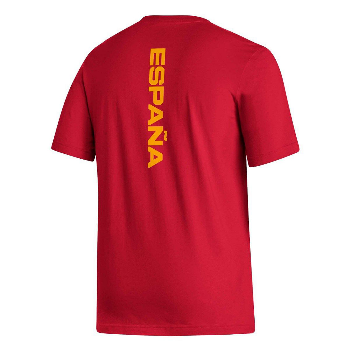 adidas Men's Red Spain National Team Vertical Back T-Shirt - Image 4 of 4