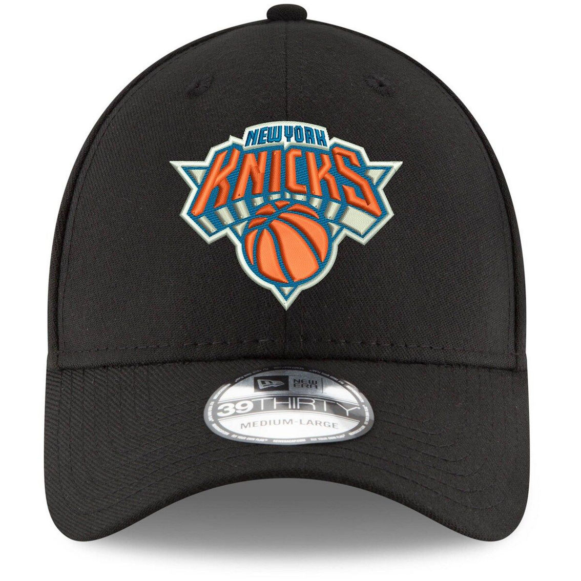 New Era Men's Black New York Knicks Official Team Color 39THIRTY Flex Hat - Image 3 of 4