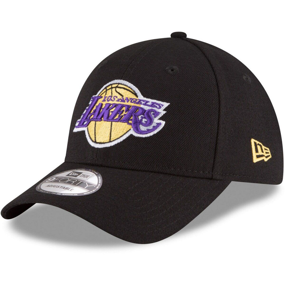 New Era Men's Black Los Angeles Lakers Official Team Color The League 9FORTY Adjustable Hat - Image 2 of 4