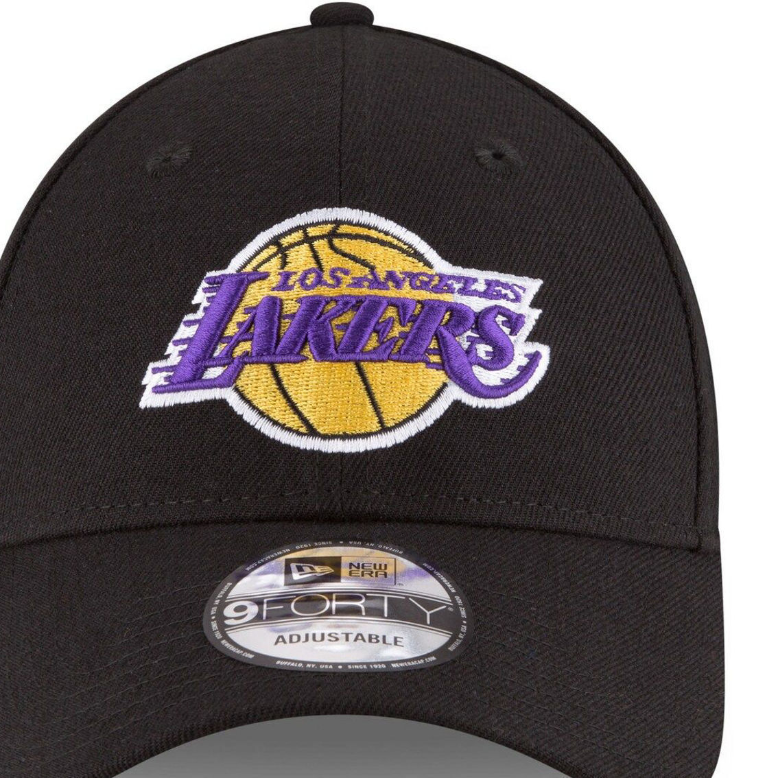 New Era Men's Black Los Angeles Lakers Official Team Color The League 9FORTY Adjustable Hat - Image 3 of 4