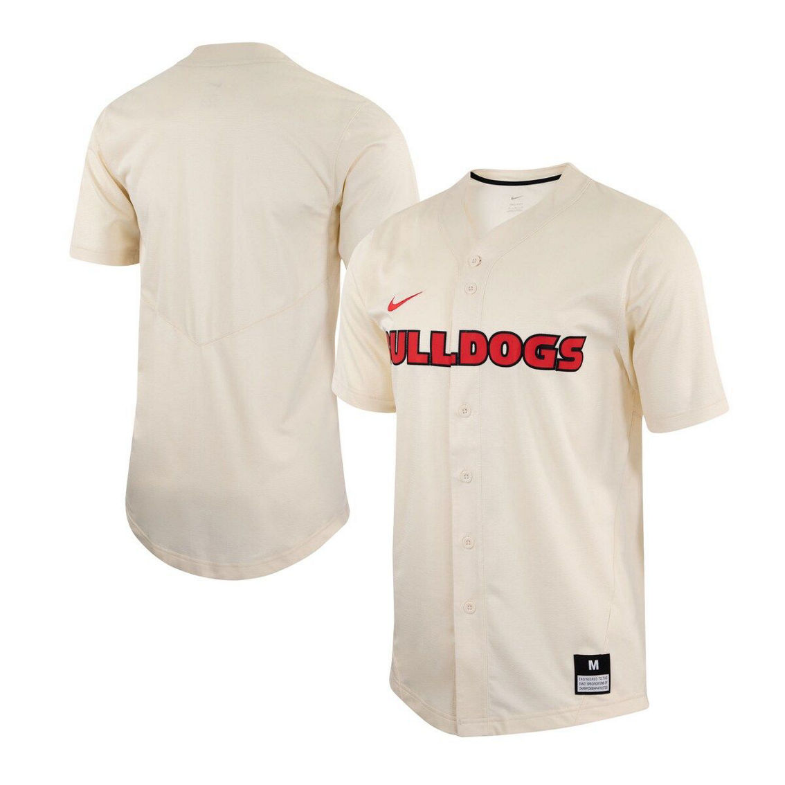Men's Nike Natural Alabama Crimson Tide Replica Full-Button Baseball Jersey Size: 3XL