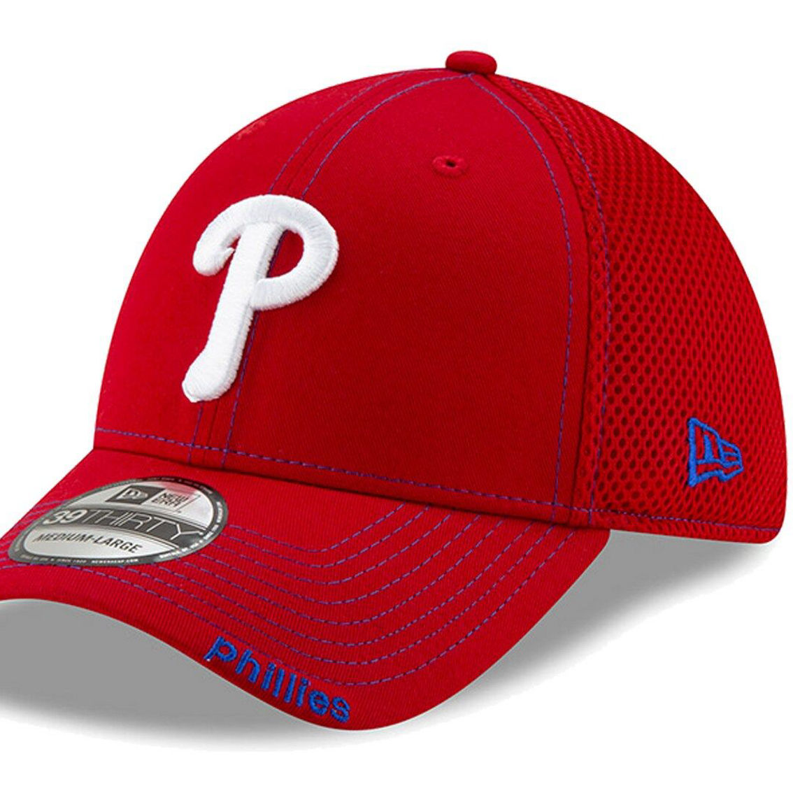 New Era Men's Red Philadelphia Phillies Neo 39THIRTY Fitted Hat - Image 2 of 4
