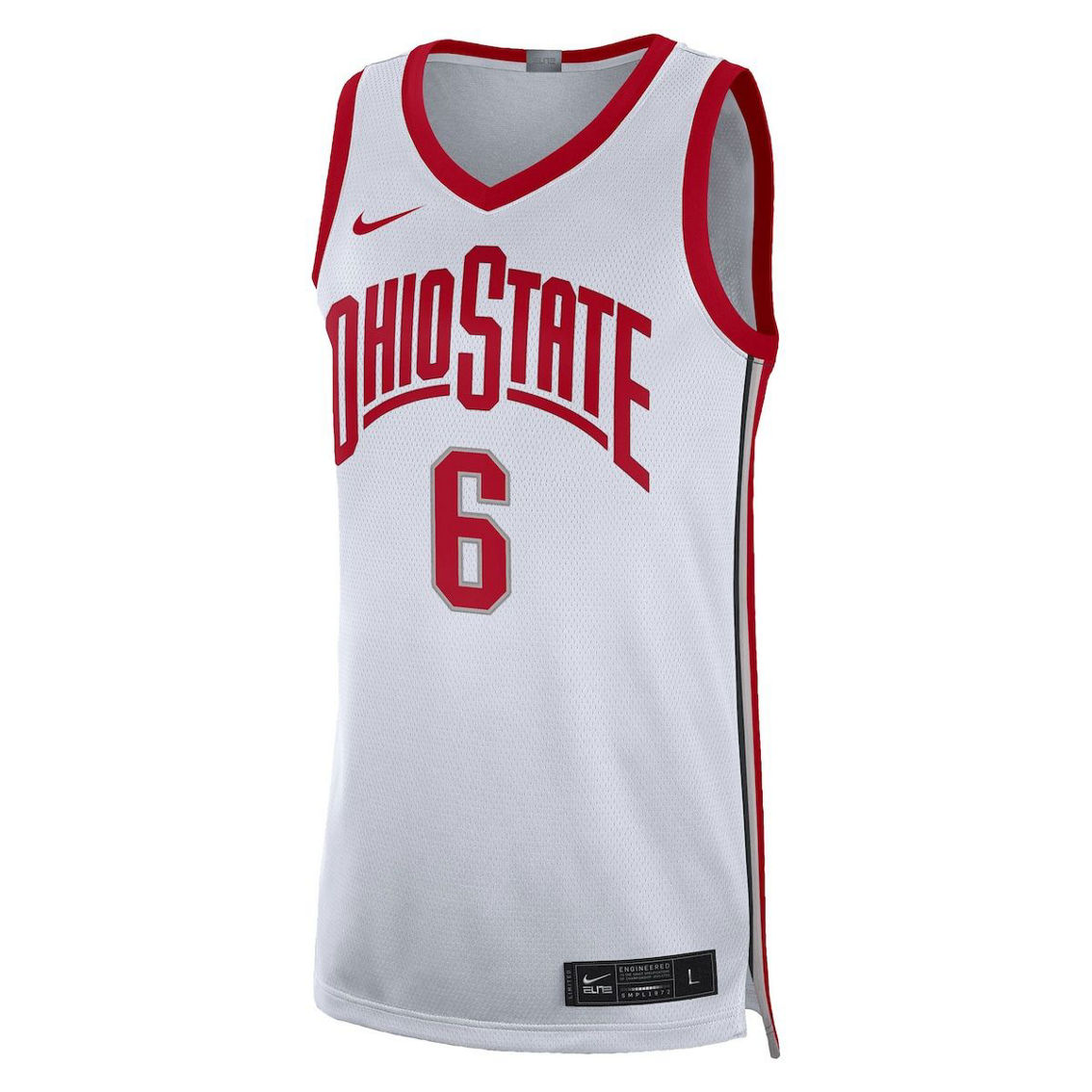 Nike Men's LeBron James White Ohio State Buckeyes Limited Basketball Jersey - Image 3 of 4