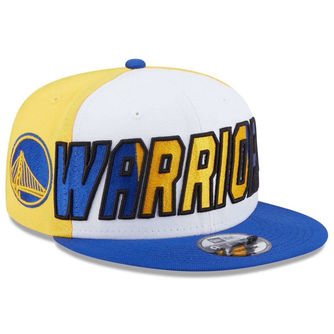 New Era Men's White/Royal Golden State Warriors Back Half 9FIFTY Snapback Hat - Image 2 of 4
