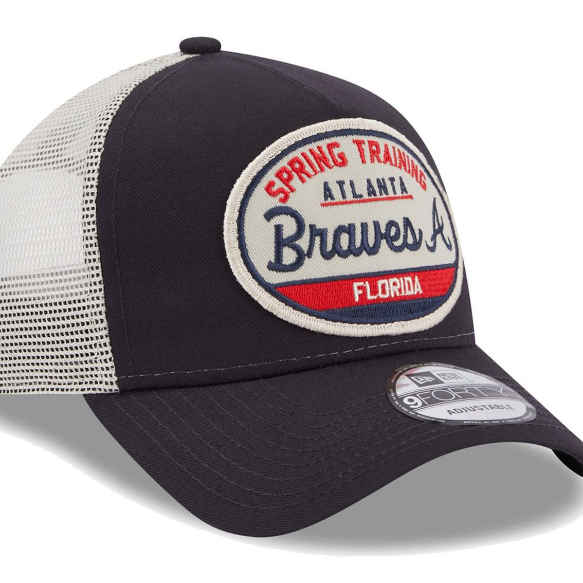 New Era Men's Navy Atlanta Braves 2023 Spring Training Patch A-frame  Trucker 9forty Snapback Hat, Fan Shop