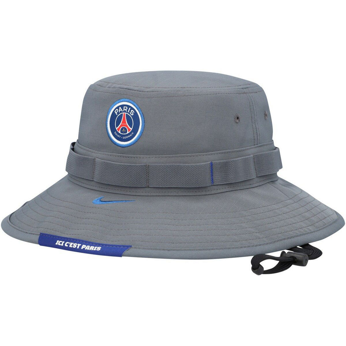 Nike Men's Gray Paris Saint-Germain Boonie Tri-Blend Performance Bucket Hat - Image 2 of 4