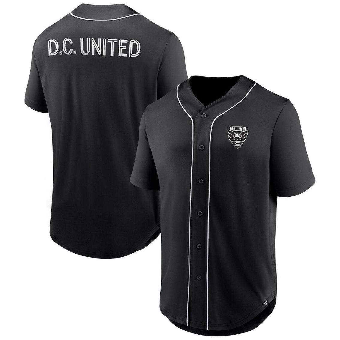 Fanatics Branded Men's Black D.C. United Third Period Fashion Baseball Button-Up Jersey - Image 2 of 4