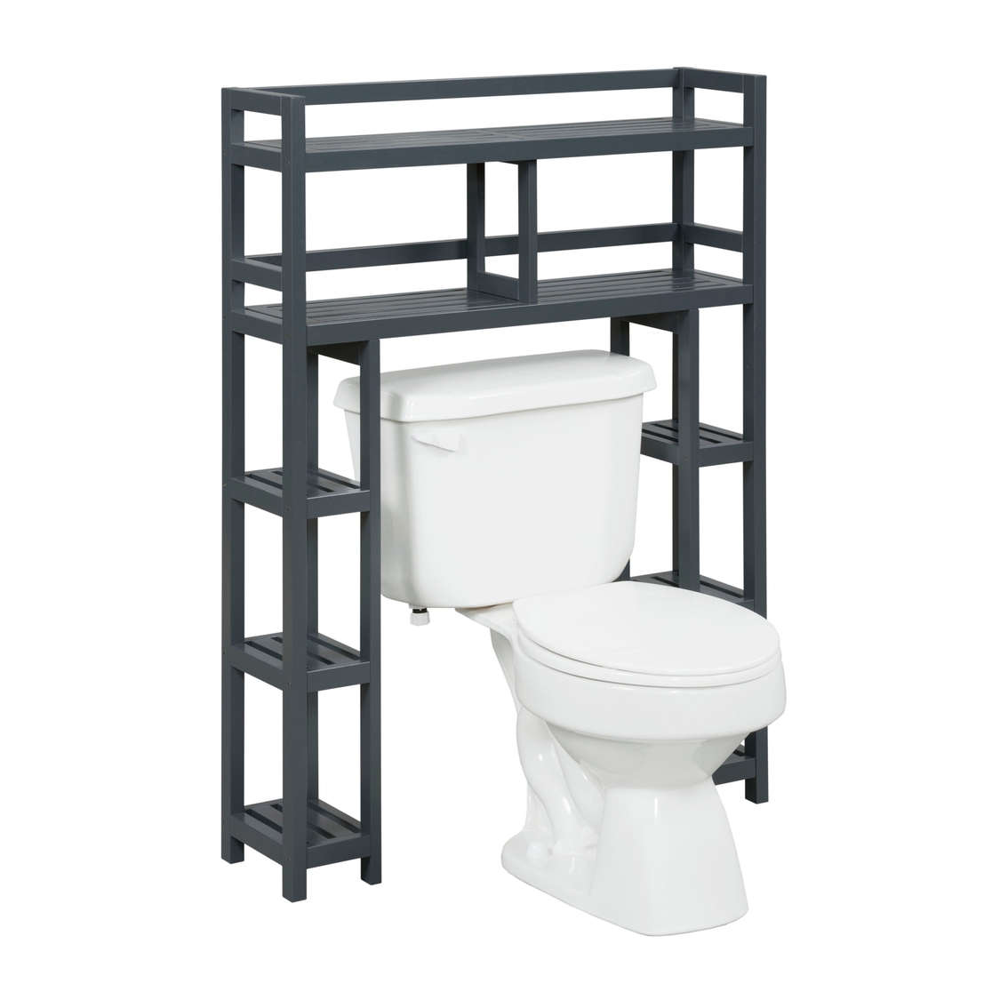 Dunnsville Solid Wood Over-Toilet Storage Space Saver with 6-Side Shelves, Espresso - Image 3 of 4