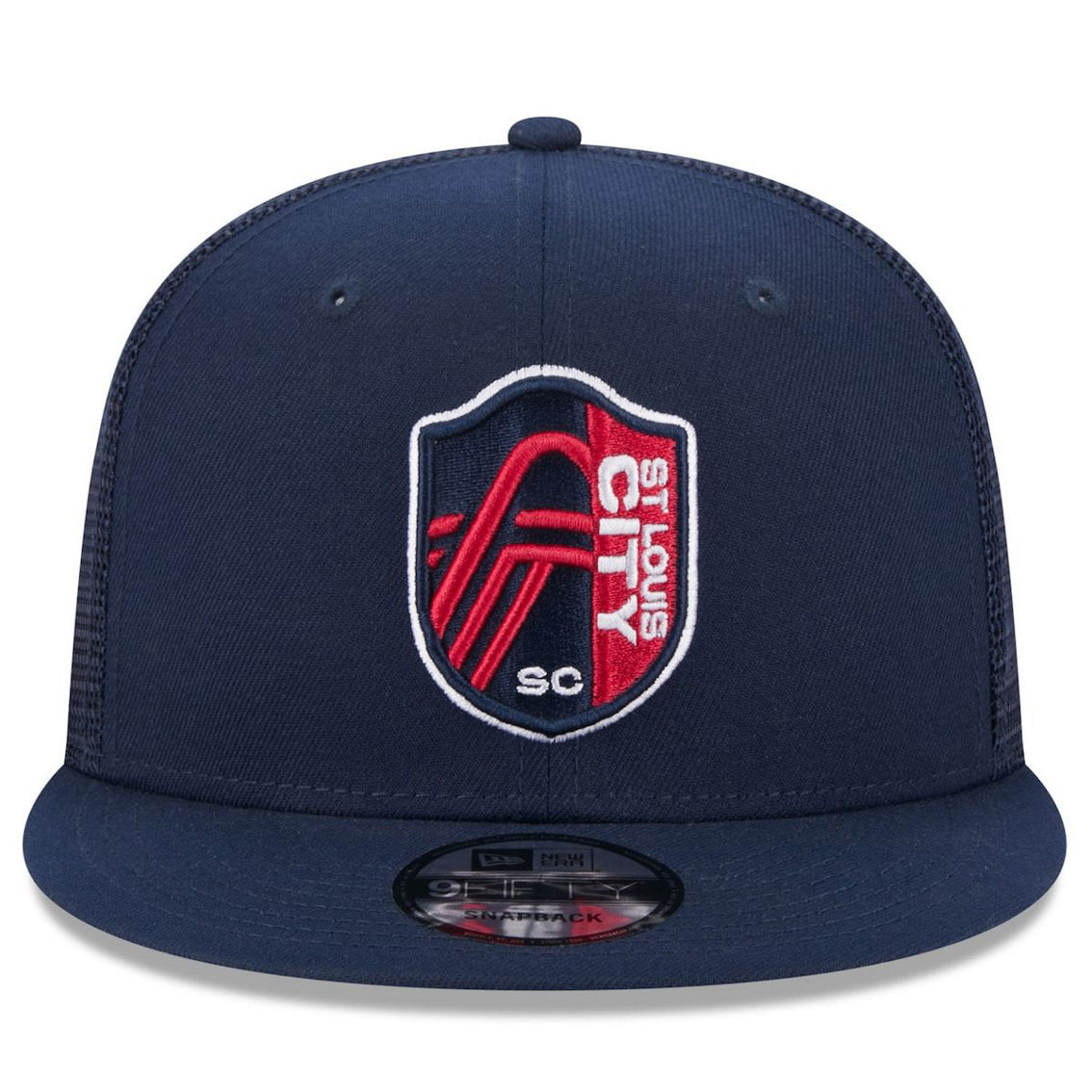 Men's New Era Red/Navy St. Louis City SC Two-Tone 9FIFTY Snapback Hat