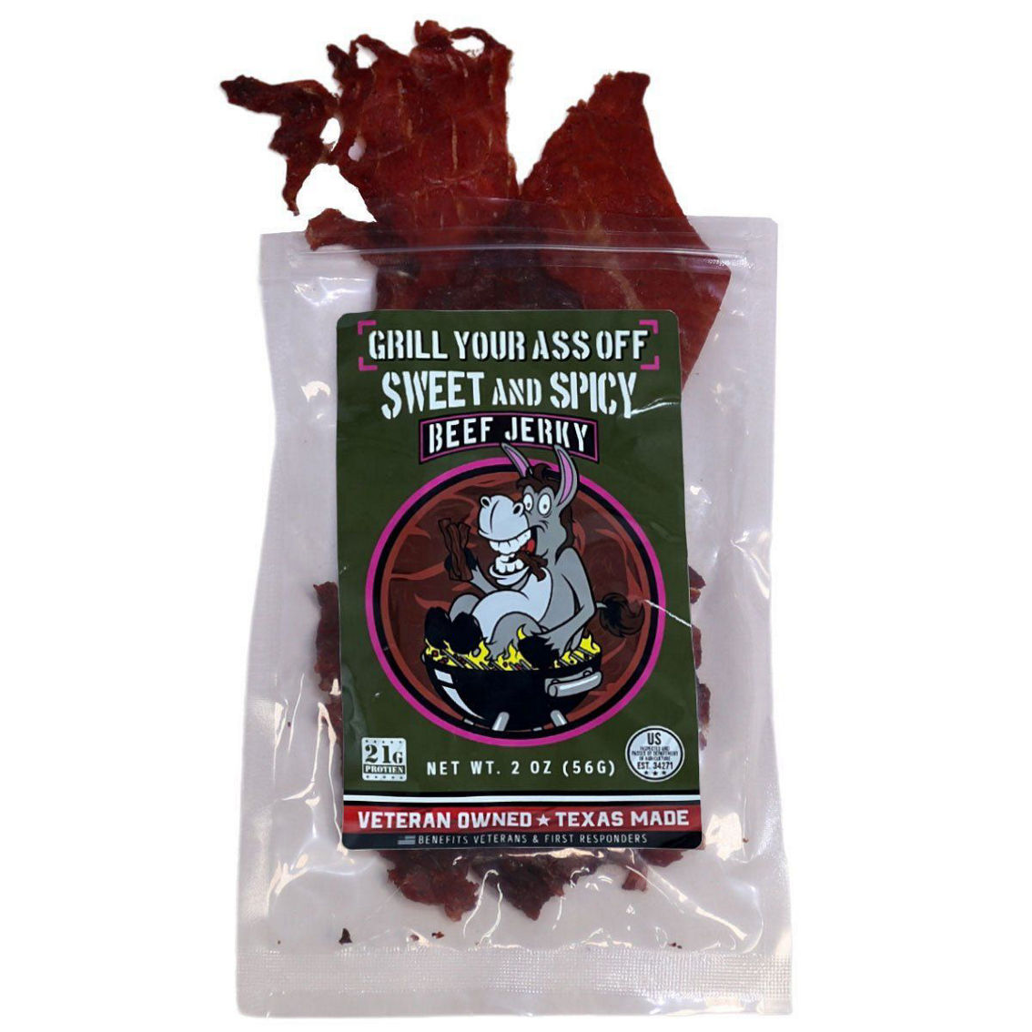 Grill Your A** Off Sweet & Spicy Beef Jerky