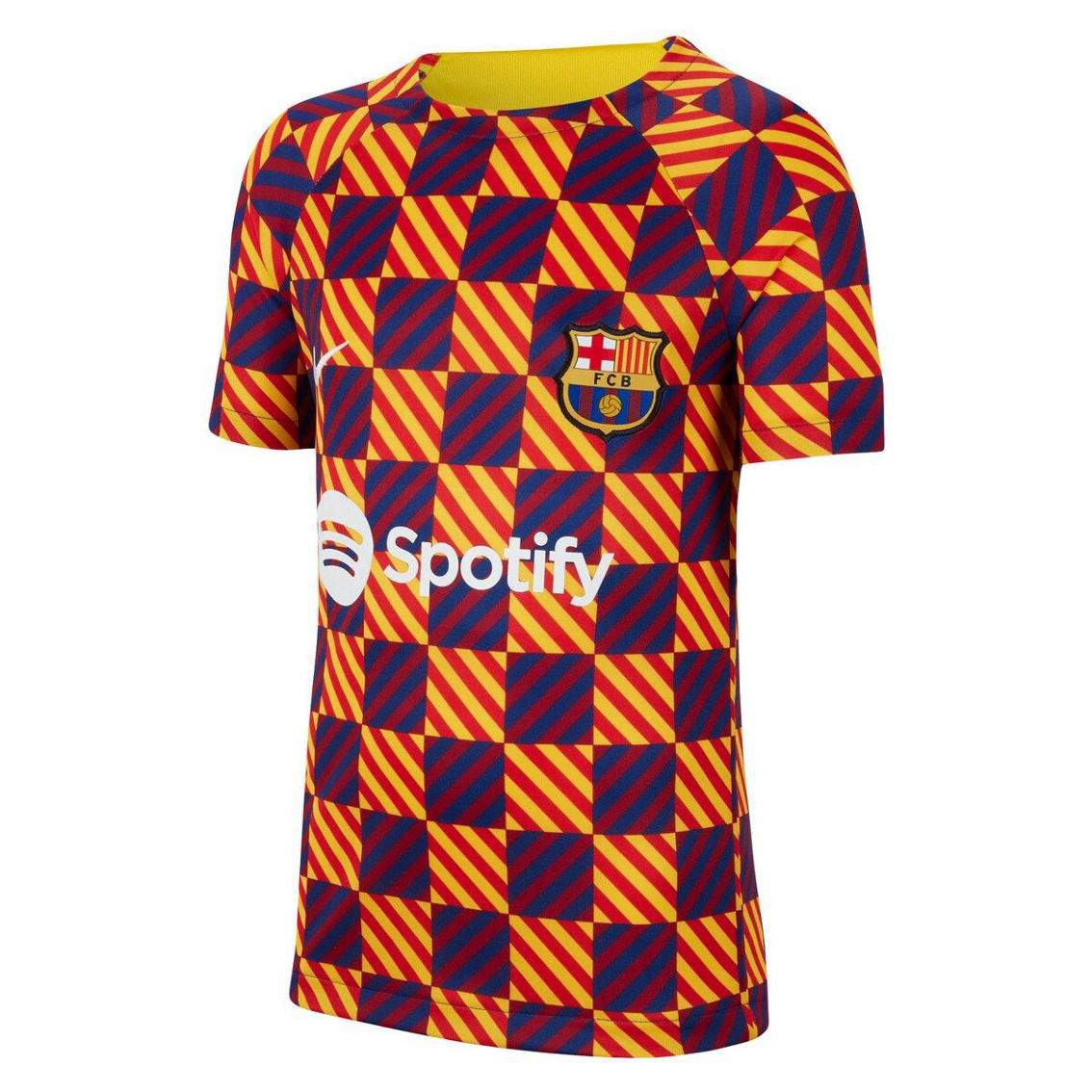 Nike Youth Yellow Barcelona Pre-Match Top - Image 3 of 4
