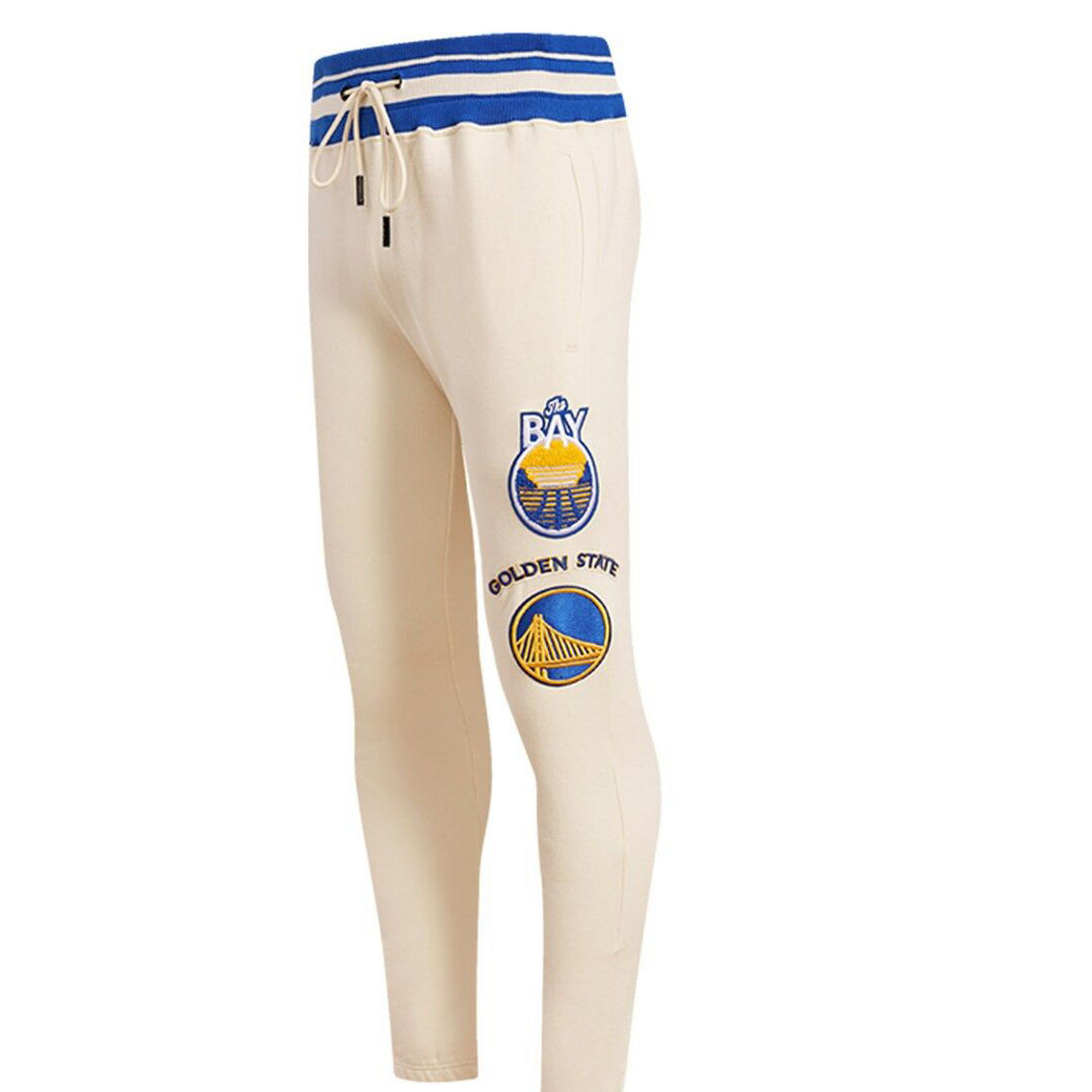 Pro Standard Men's Cream Golden State Warriors Retro Classic Fleece Sweatpants - Image 3 of 4
