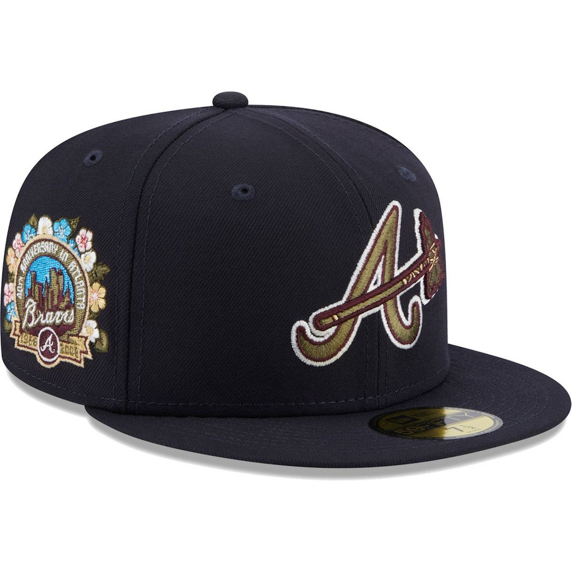 New Era Men's Navy Atlanta Braves 40th Anniversary Spring Training  Botanical 59fifty Fitted Hat, Fan Shop