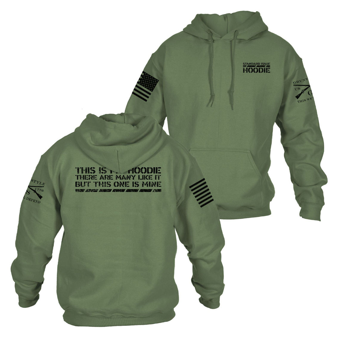 Grunt Style This Is My Hoodie  -  Military Green - Image 2 of 2
