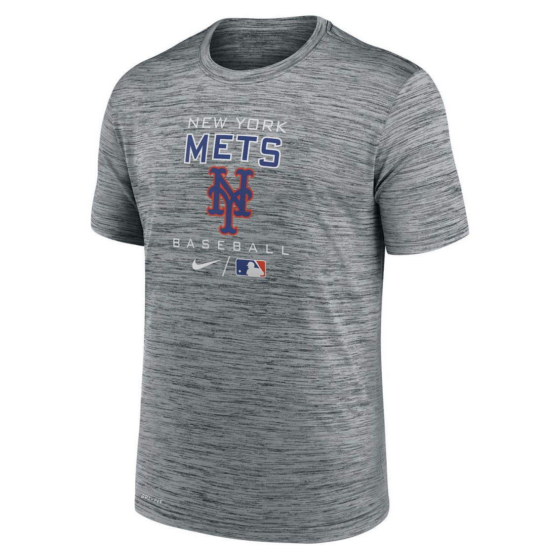 Nike Men's Anthracite New York Mets Authentic Collection Velocity Practice Performance T-Shirt - Image 3 of 4