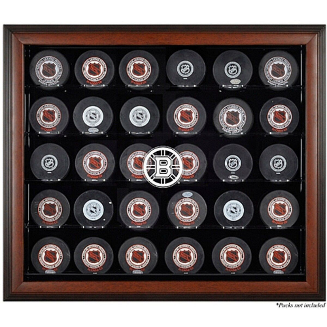 Fanatics Authentic Boston Bruins 30-Puck Brown Display Case - Image 2 of 2