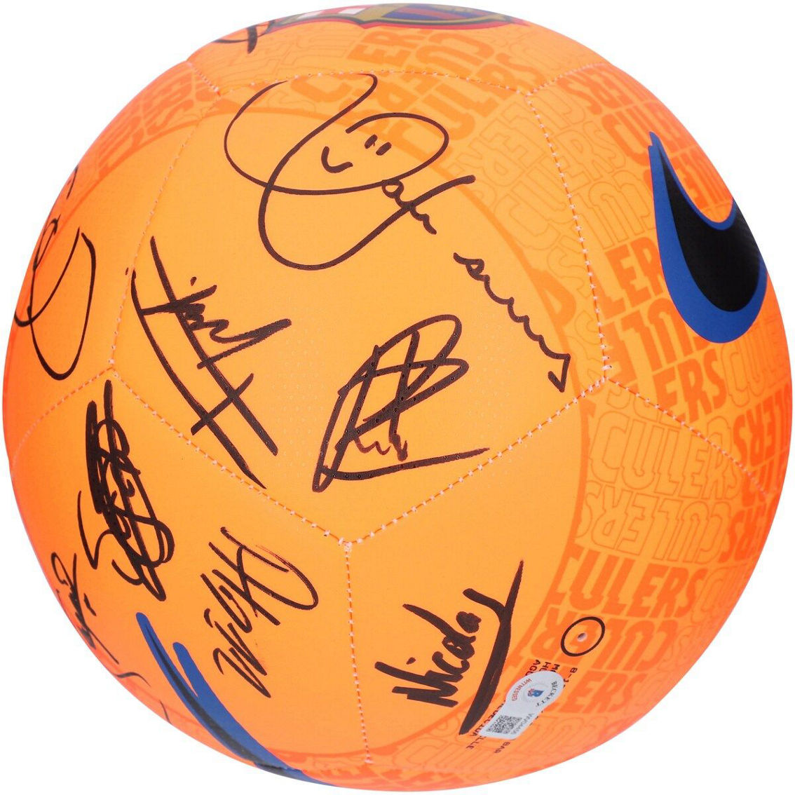 Fanatics Authentic Barcelona Autographed 2021-22 Soccer Ball with Multiple Signatures - Image 4 of 4