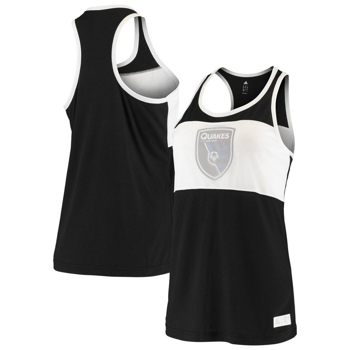 adidas Women's Black San Jose Earthquakes Finished Tank Top - Image 2 of 4