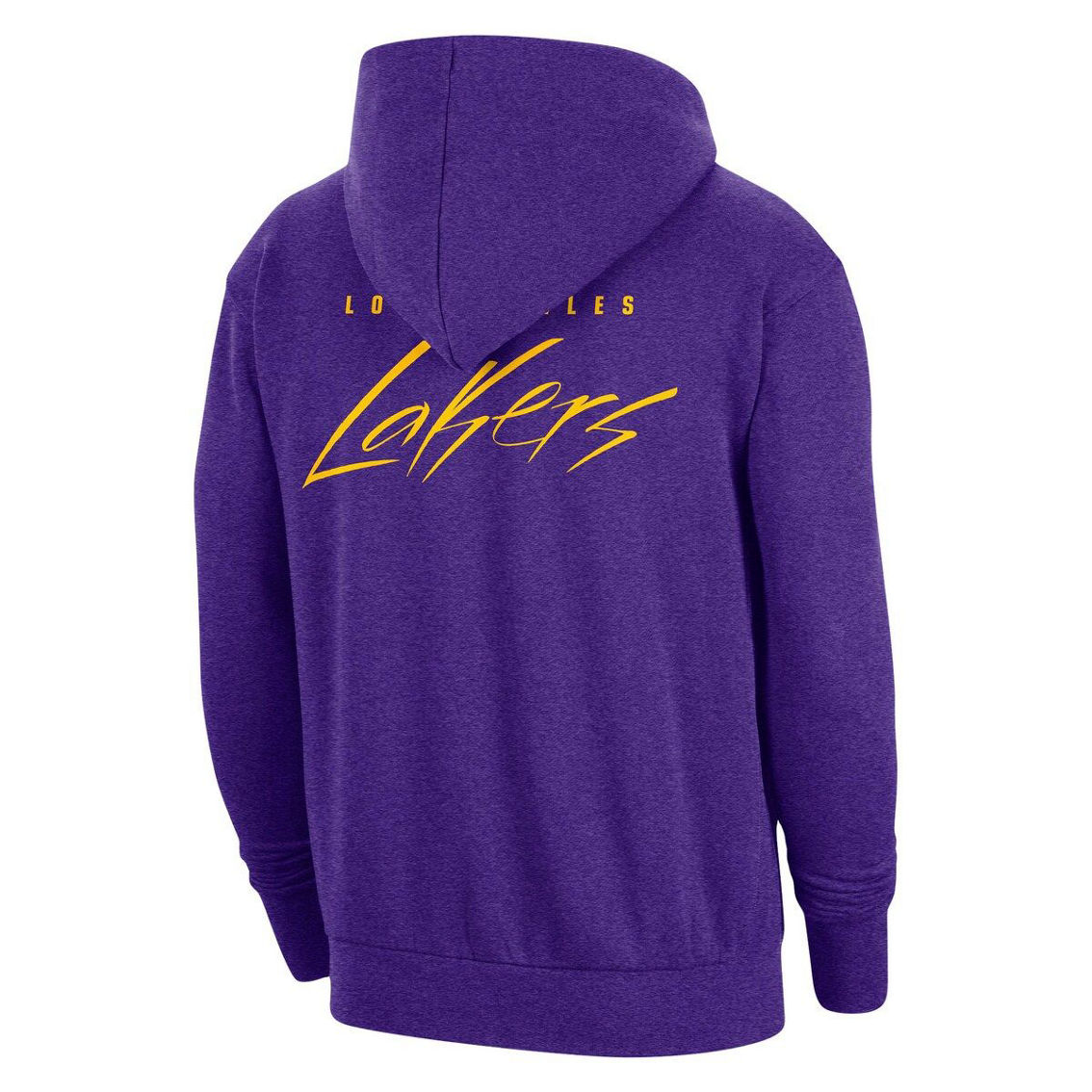 Nike Men's Heather Purple Los Angeles Lakers Courtside Versus Flight Pullover Hoodie - Image 4 of 4