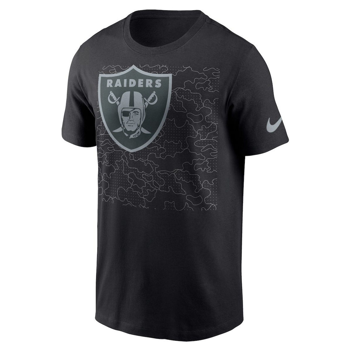 Nike Men's Black Las Vegas Raiders RFLCTV T-Shirt - Image 4 of 4
