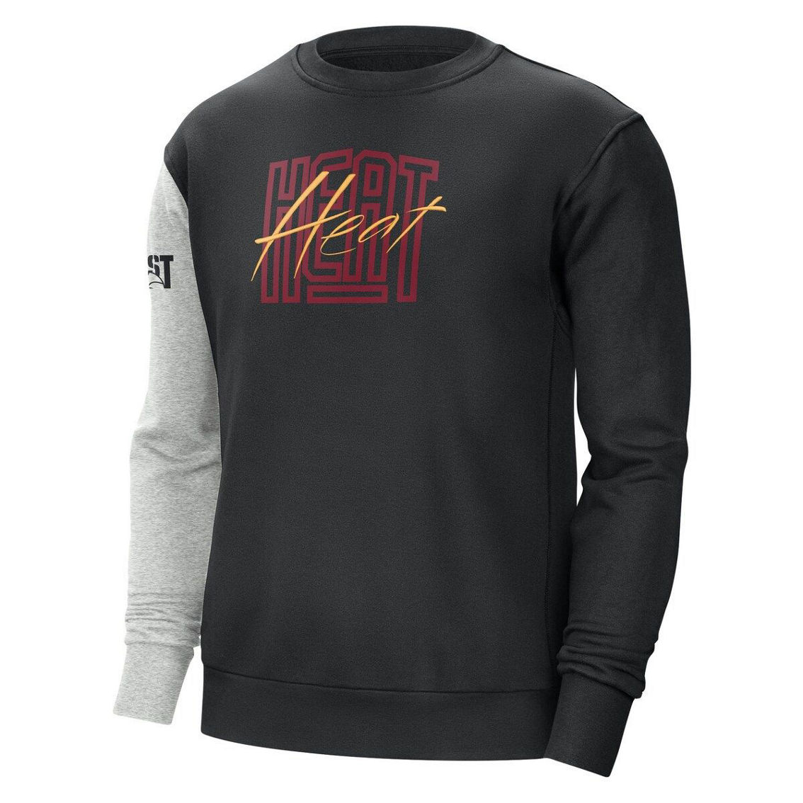 Nike Men's Black/Heather Gray Miami Heat Courtside Versus Force & Flight Pullover Sweatshirt - Image 3 of 4
