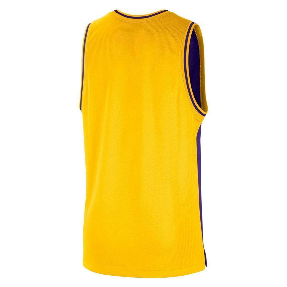 Nike Men's Purple/Gold Los Angeles Lakers Courtside Versus Force Split DNA Performance Mesh Tank Top - Image 4 of 4