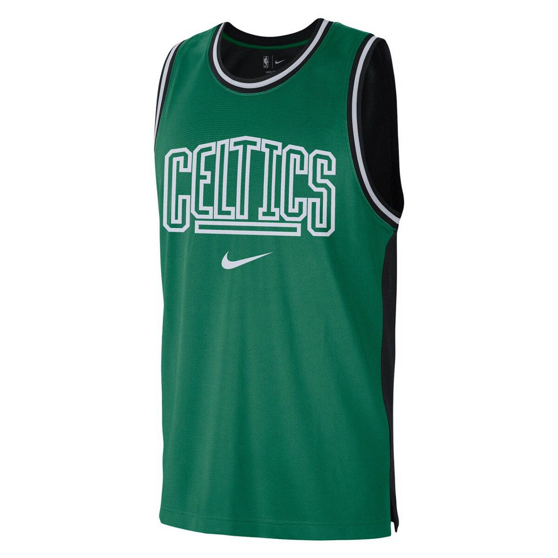 Nike Men's Kelly Green/Black Boston Celtics Courtside Versus Force Split DNA Performance Mesh Tank Top - Image 3 of 4