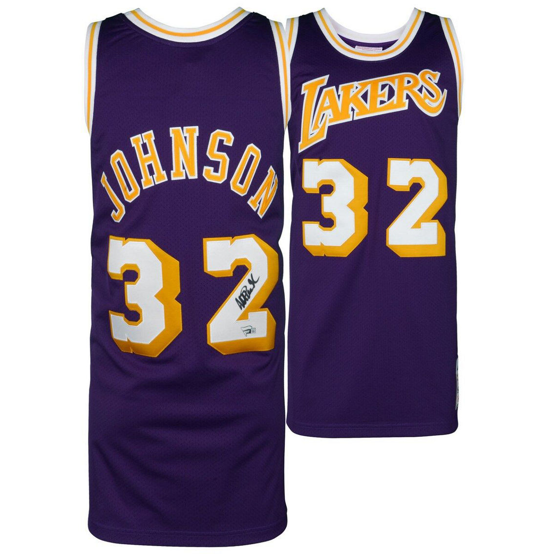 Fanatics Authentic Magic Johnson Los Angeles Lakers Autographed Purple Authentic Jersey - Image 2 of 4