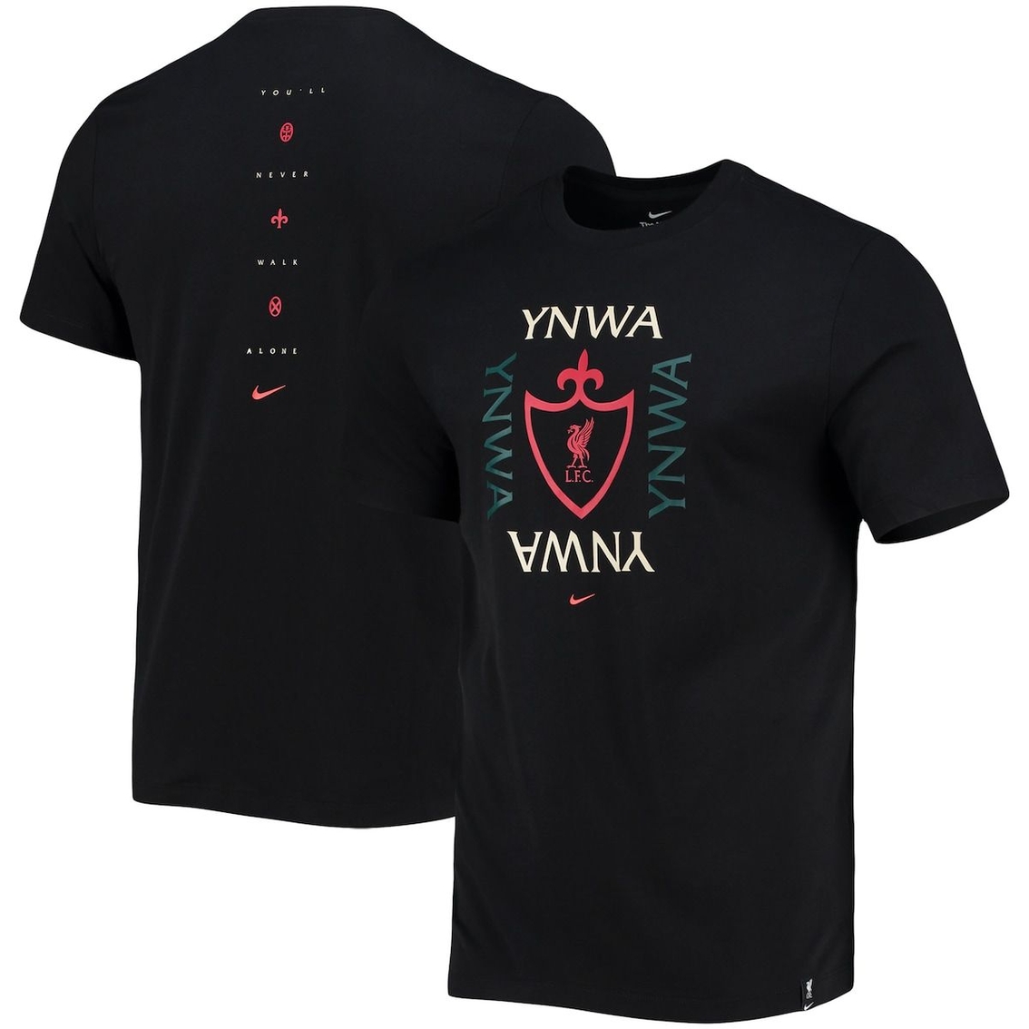 Nike Men's Black Liverpool Logo Voice T-Shirt