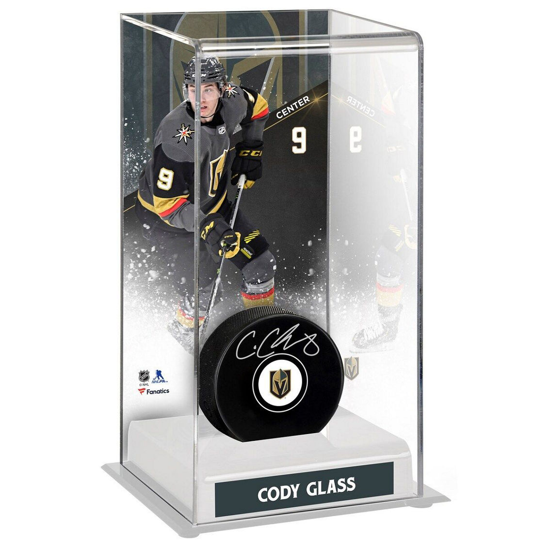 Fanatics Authentic Cody Glass Vegas Golden Knights Deluxe Tall Hockey Puck Case - Image 2 of 2