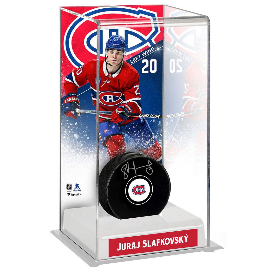 Fanatics Authentic Juraj Slafkovsky Montreal Canadiens Deluxe Tall Hockey Puck Case - Image 2 of 2
