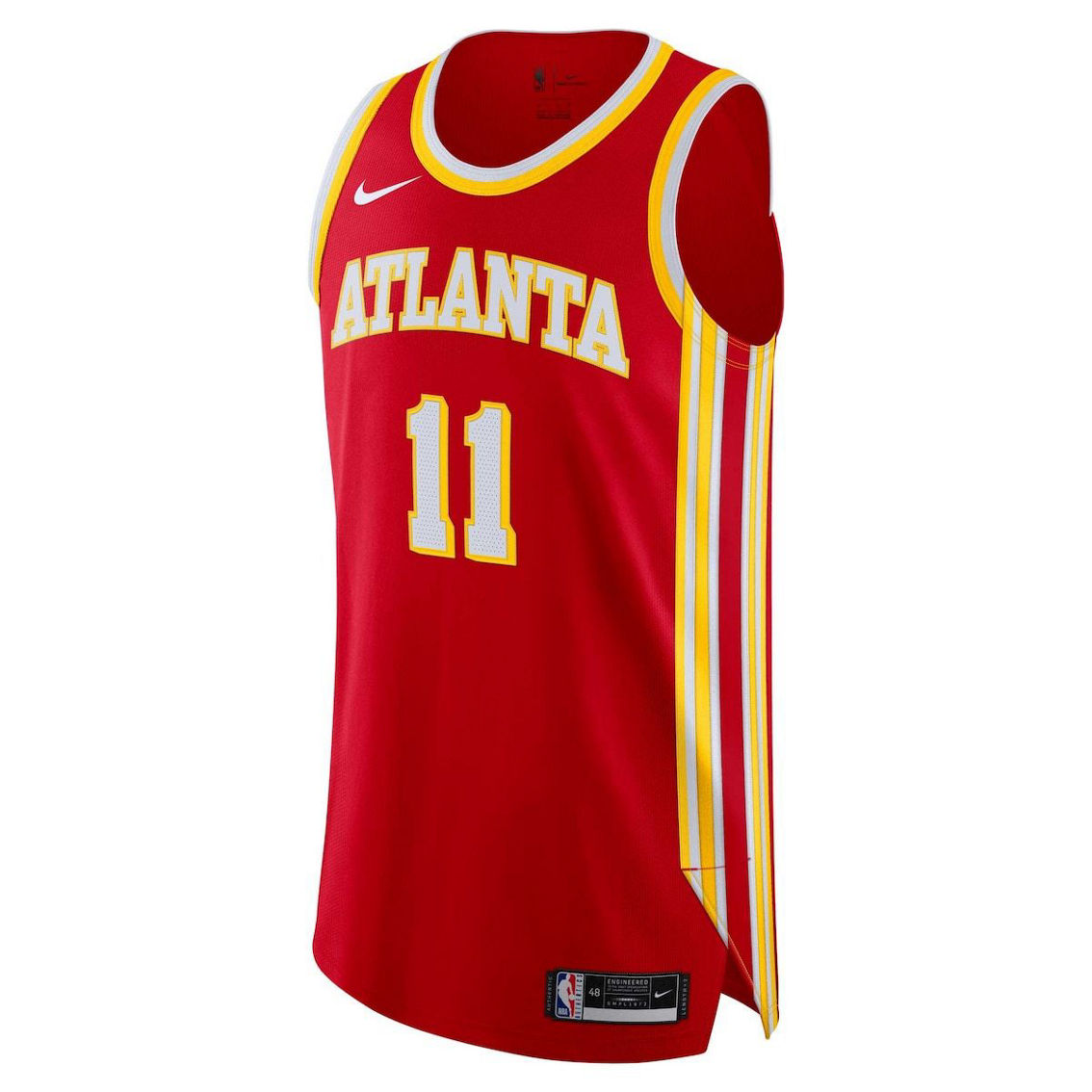 Nike Men's Trae Young Red Atlanta Hawks Authentic Jersey - Icon Edition - Image 3 of 4