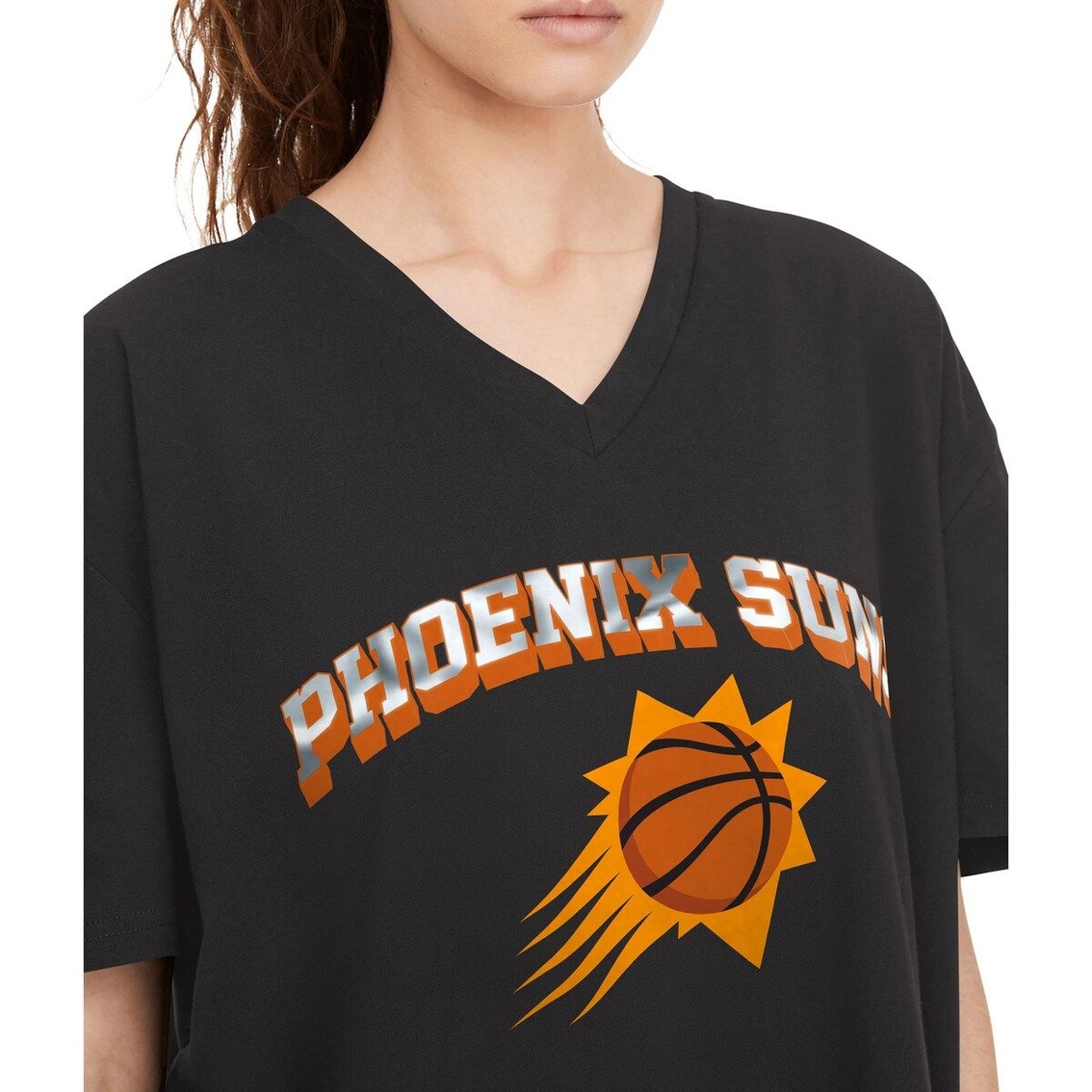 Tommy Jeans Women's Black Phoenix Suns Ashley V-Neck T-Shirt - Image 4 of 4