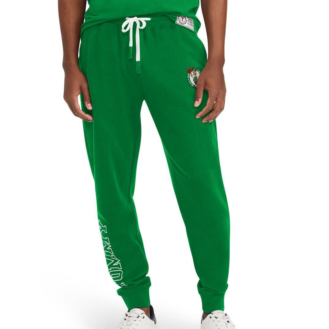 Tommy Jeans Men's Green Boston Celtics Carl Bi-Blend Fleece Jogger Pants - Image 2 of 4