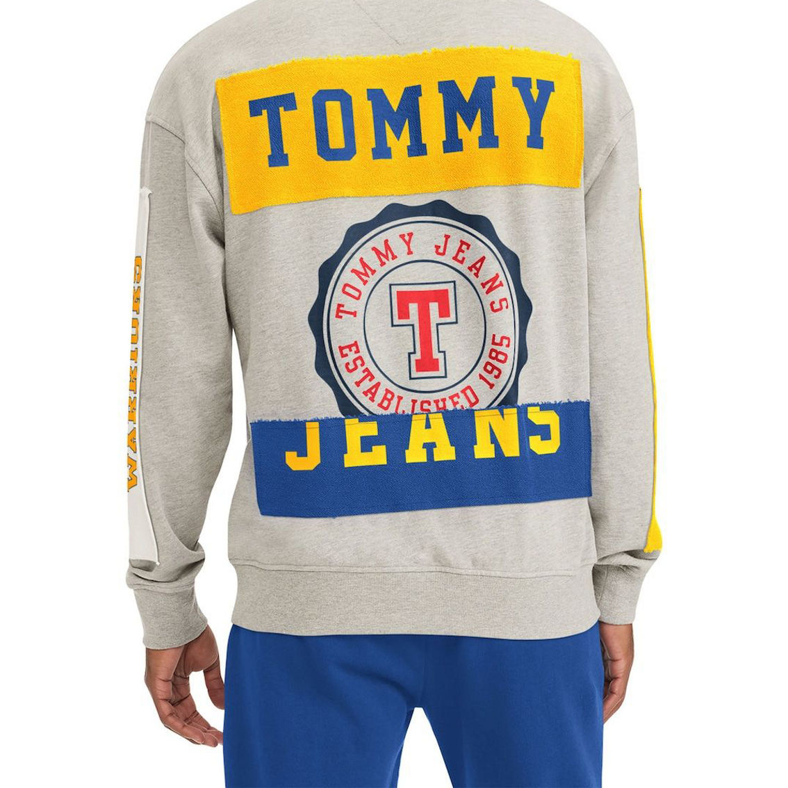 Tommy Jeans Men's Gray Golden State Warriors James Patch Pullover Sweatshirt - Image 3 of 4